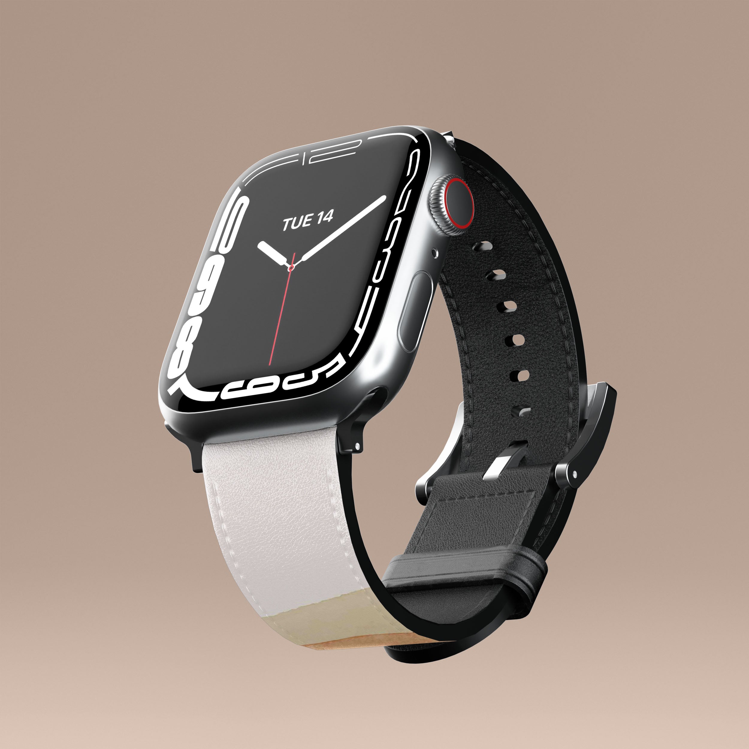Premium Neutral Dune Apple Watch Band - Soft Silicone Replacement Strap for Apple Watch Series 9/8/7/6/SE - Perfect for Workouts, Running & Everyday Wear