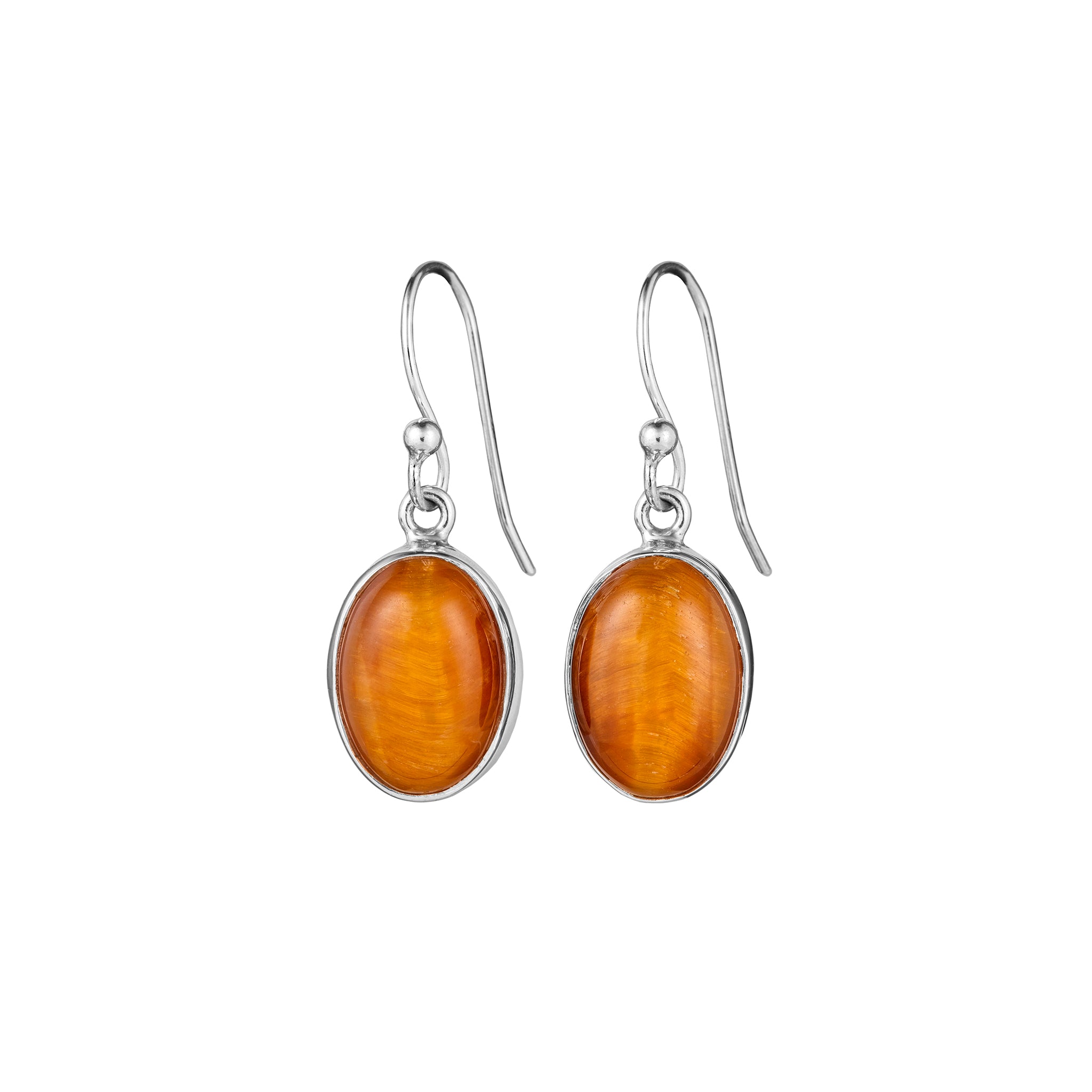 Natural Tigers Eye Stone Stud Earrings for Women - Healing Crystal Jewelry for Protection & Confidence - Perfect for Meditation, Yoga & Everyday Wear