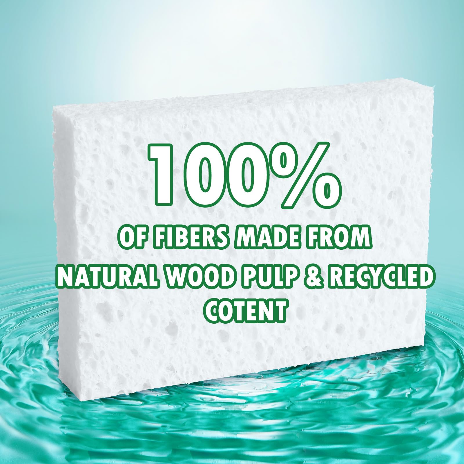 12 Pack Natural Cellulose Dish Sponges - Eco-Friendly, Reusable & Durable Plant-Based Sponges for Washing Dishes, Cleaning Kitchen & DIY Crafts | Perfect for Daily Use, Household Cleaning & Creative Projects