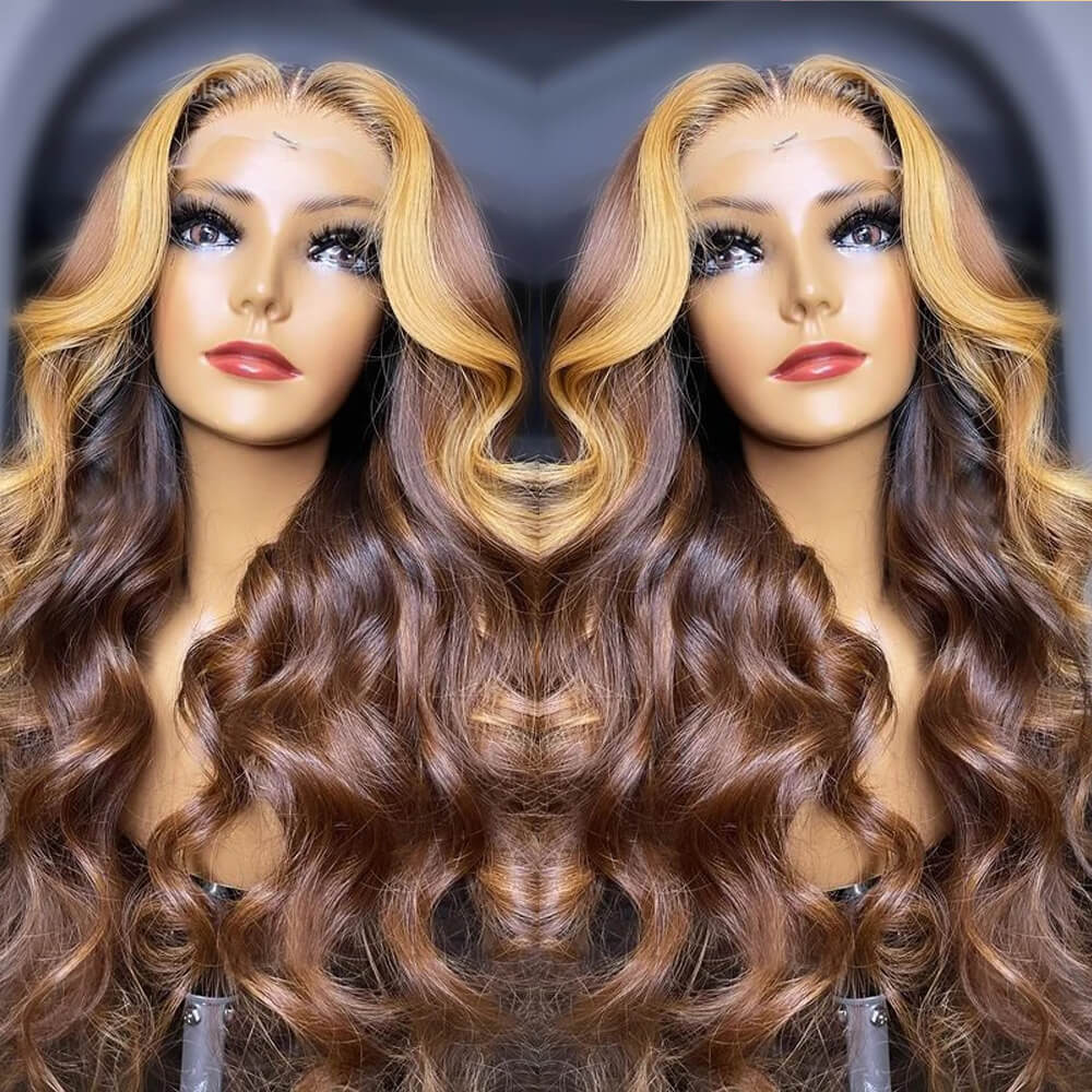 Skunk Stripe Wig Collection | eullair Must Have Gorgeous Colored Highlight Lace Frontal Wig for Women - Perfect for Cosplay, Parties & Fashion Styling