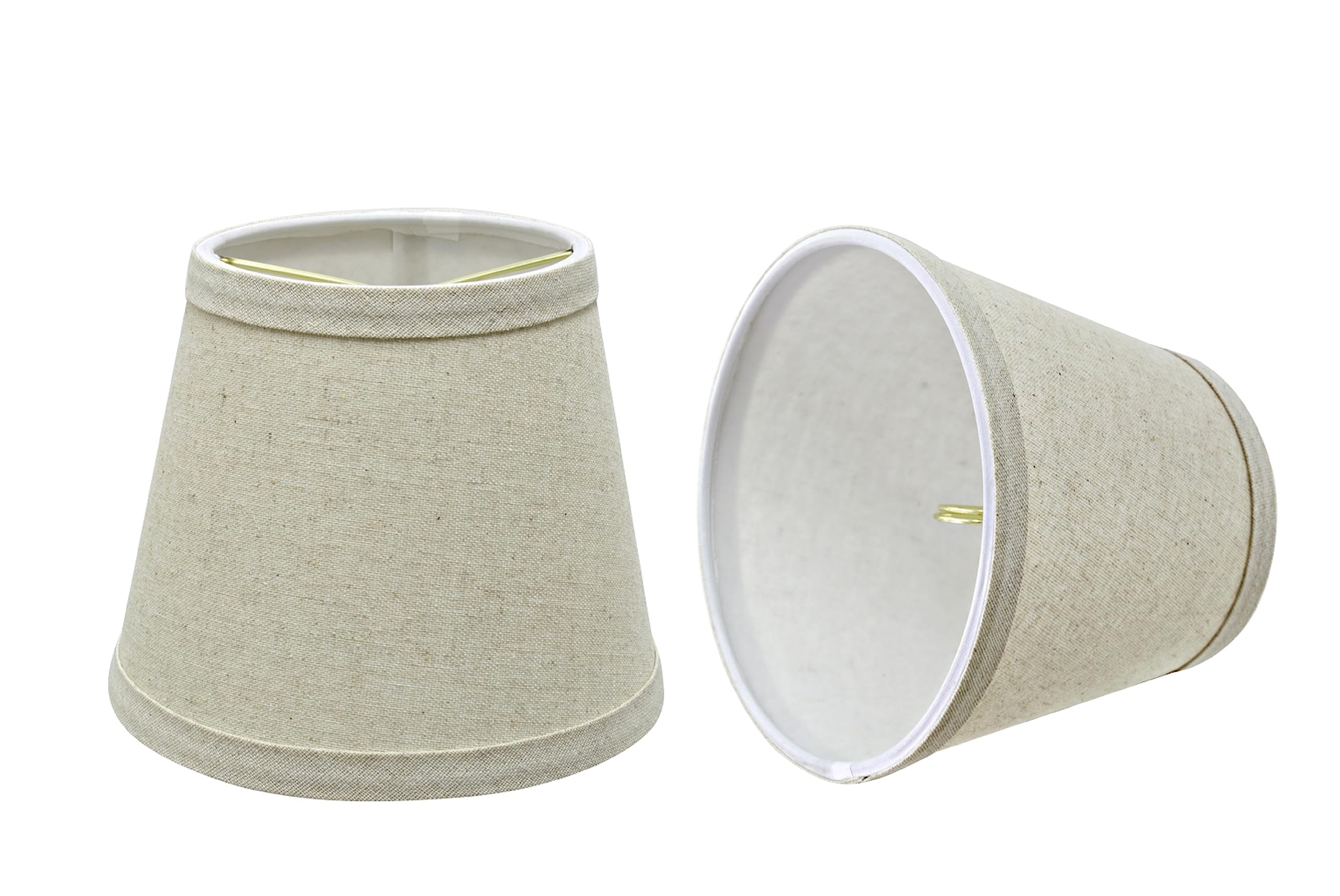 Aspen Creative 32861-2A Small Hardback Empire Chandelier Clip-On Lamp Shade - Light Grey, 4