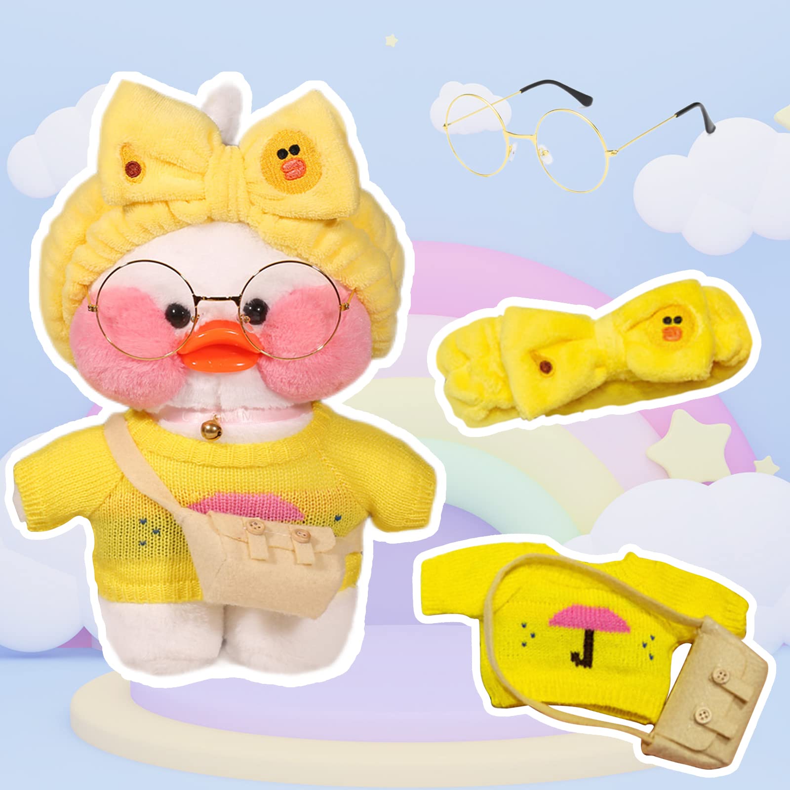 Cute Yellow Duck Plush Toy 30cm - Korean Soft Doll for Kids, Surprise Gift for Birthdays & Playtime