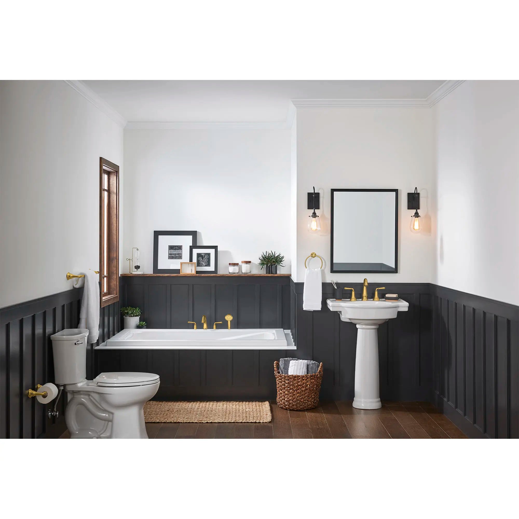 Delancey® Bathtub Faucet with Lever Handles & Personal Shower for Flash® Rough In Valve - Perfect for Bathroom Renovation & Spa-Like Experience