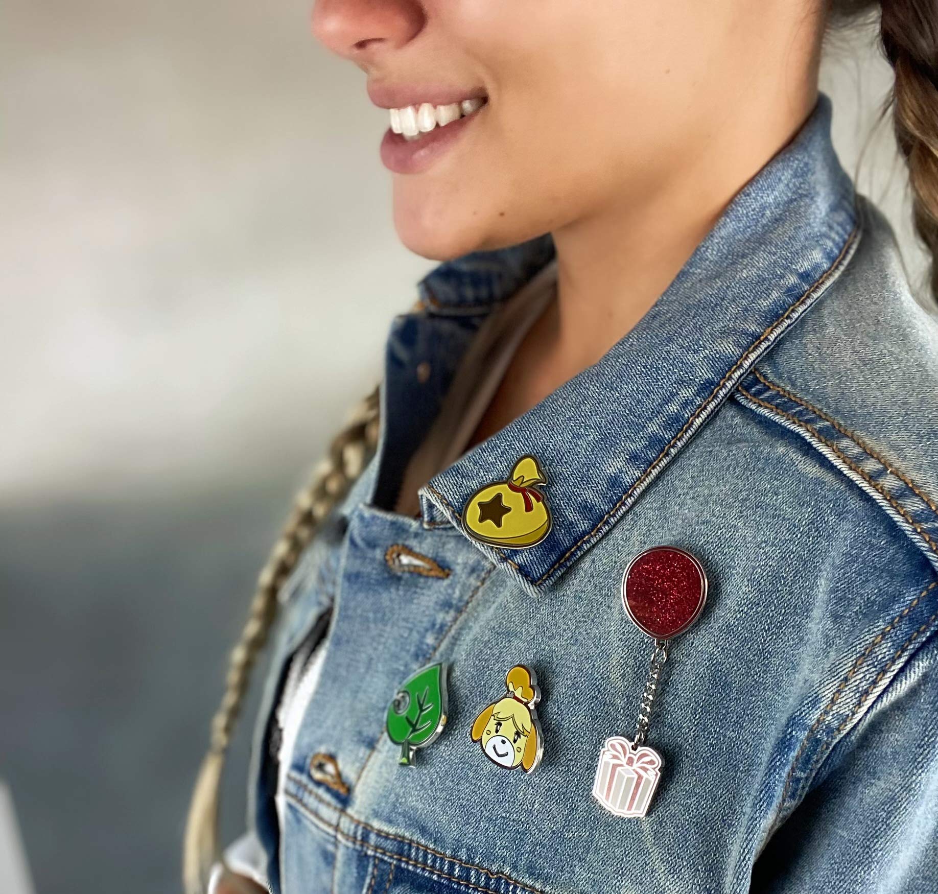 Official Nintendo Animal Crossing Collectors Set - Rose Gold Island Mini Backpack Switch Case, Celeste Floral Knit Beanie & Lapel Pins for Nintendo Switch | Perfect for Gaming, Cosplay & Collectors