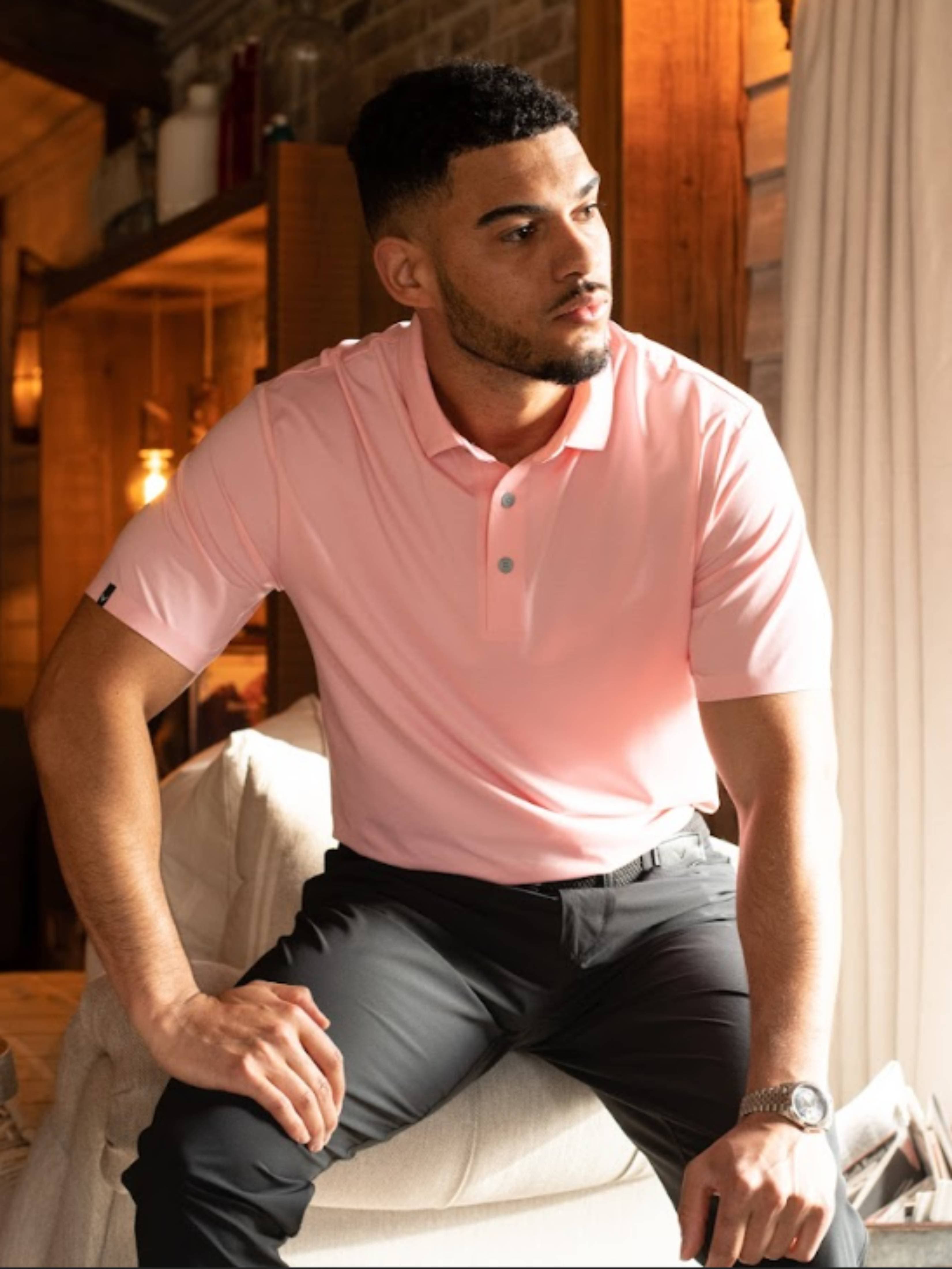 Premium Men's Heather Soft Touch Golf Polo Shirt - Breathable & Moisture-Wicking for Comfort on the Golf Course & Casual Wear