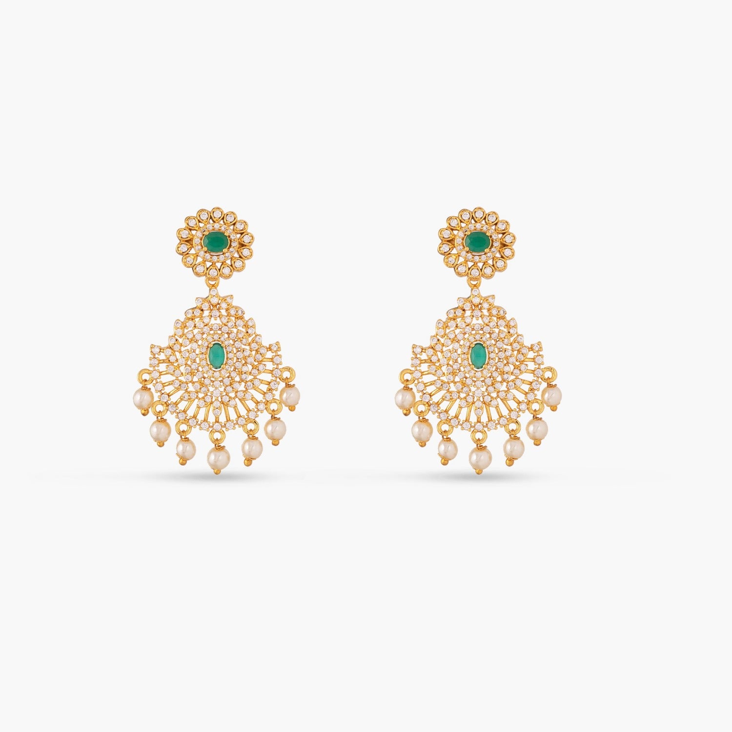 Floral Bling Nakshatra Cubic Zirconia Necklace Set - Elegant Jewelry for Women, Perfect for Weddings, Parties & Special Occasions