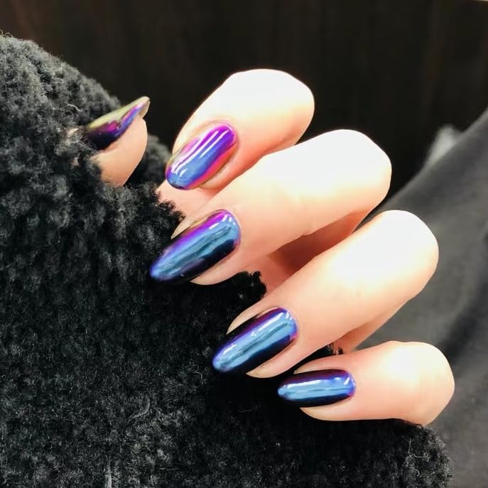 Chameleon Chrome Nail Powder - 8 Box Set of Mirror Glitter Pigment for Gel Nails | Shiny Metallic Nail Art Supplies | Perfect for Salon, Manicure, Party & Special Occasion Nail Designs