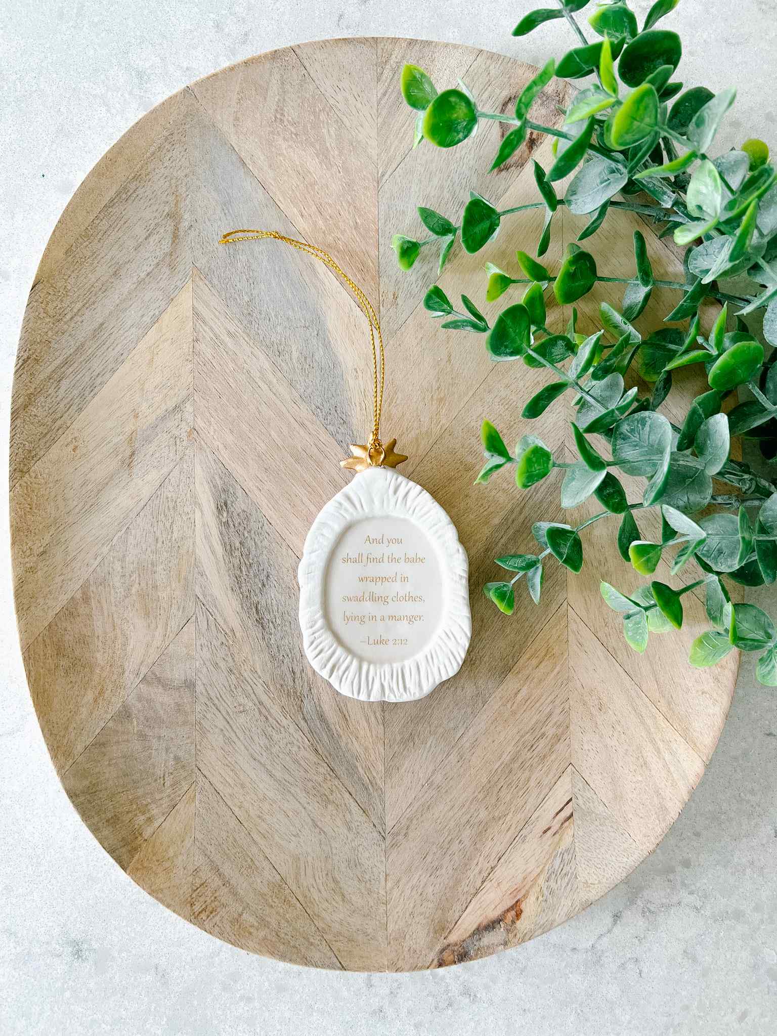 Babe in the Manger Christmas Ornament - Handmade Nativity Scene Decor for Tree, Home & Holiday Celebrations