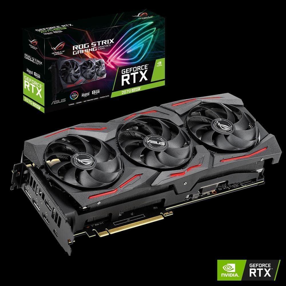 ASUS ROG STRIX RTX 2070 Super A8G Gaming Graphics Card - 8GB GDDR6, RGB Lighting, Advanced Cooling | Perfect for 4K Gaming, VR, and Content Creation