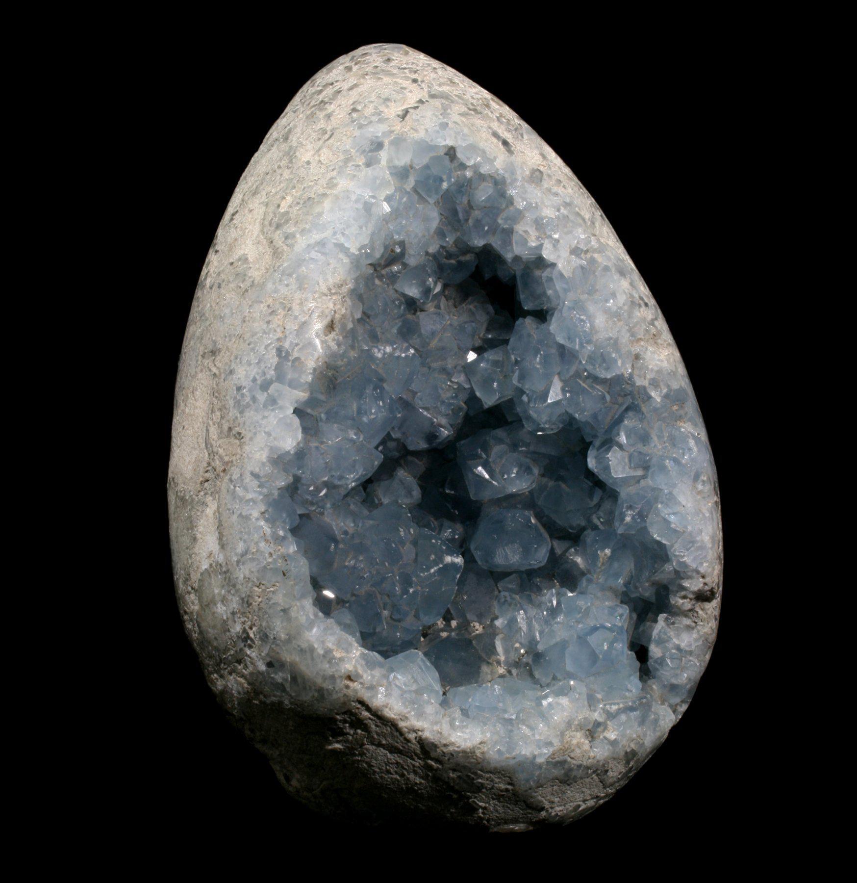 Natural Celestite Crystal Geode - Healing Stone for Meditation, Home Decor & Spiritual Gifts | Perfect for Yoga Rooms, Office Desks & Crystal Collections