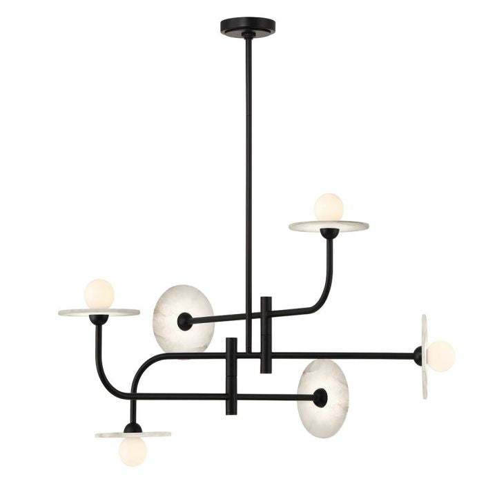 Isla Creative LED Chandelier - Modern Crystal Ceiling Light Fixture for Dining Room, Bedroom & Living Room - Energy Efficient Dimmable Lighting for Home Decor