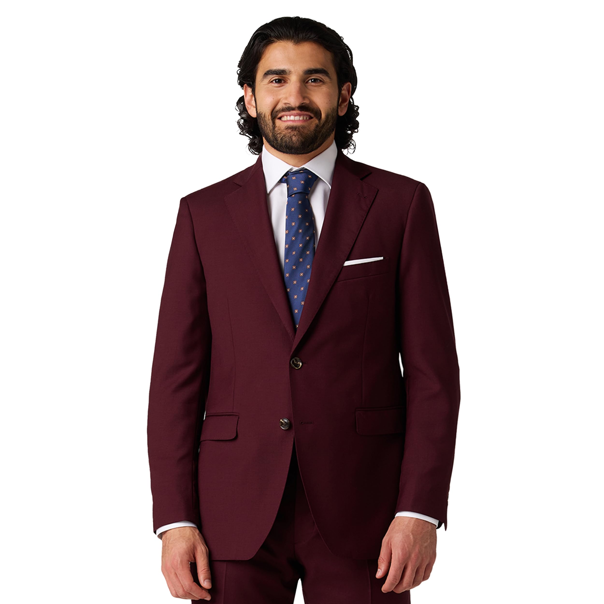 Premium Men's Tailored Fit Mercantile Jacket - Elegant Formal Suit Blazer for Business, Weddings & Special Occasions