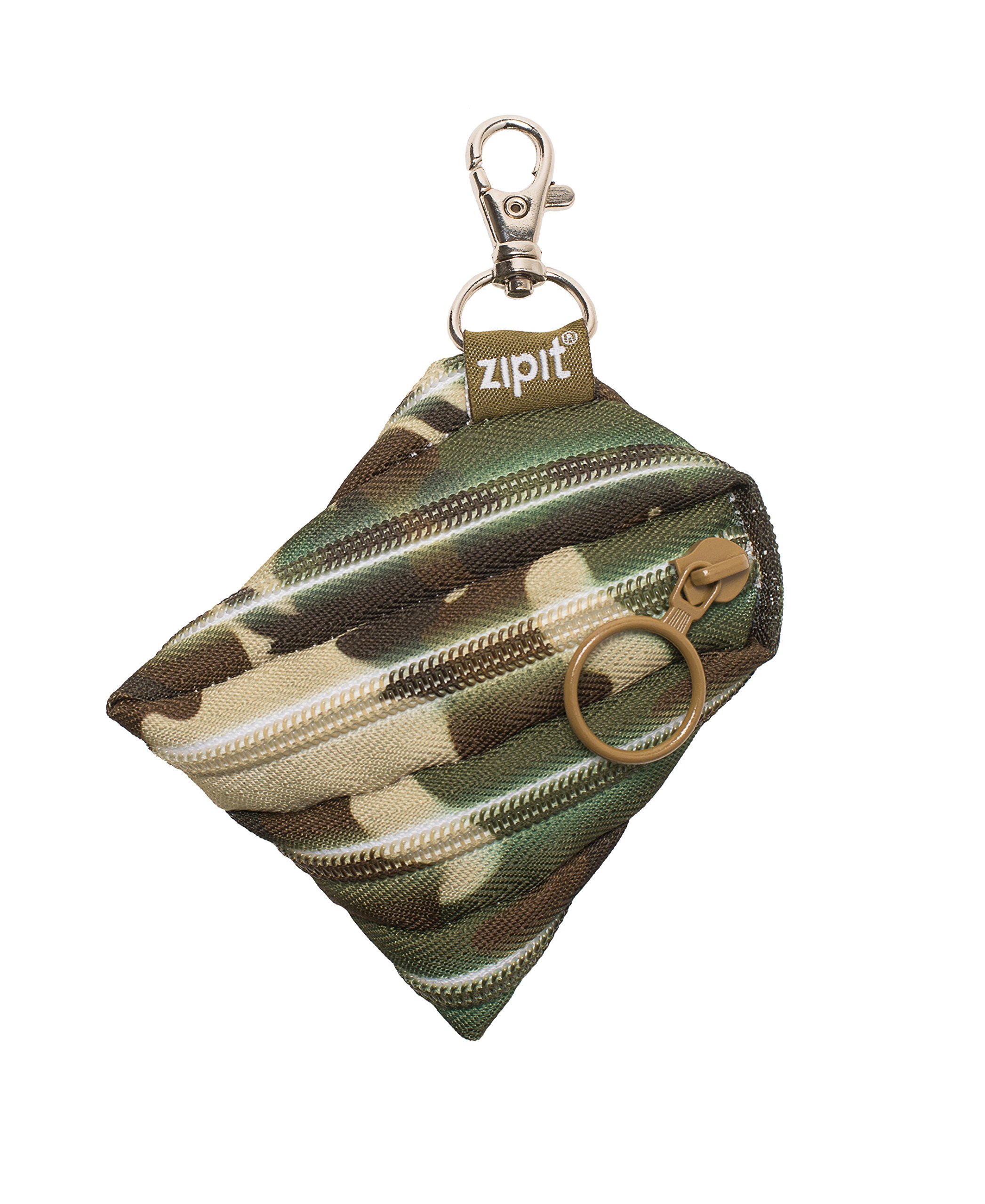 ZIPIT Camo Mini Pouch & Coin Purse - Grey Camouflage Design for Wallet, Keys & Small Essentials | Perfect for Travel, Gym & Everyday Use