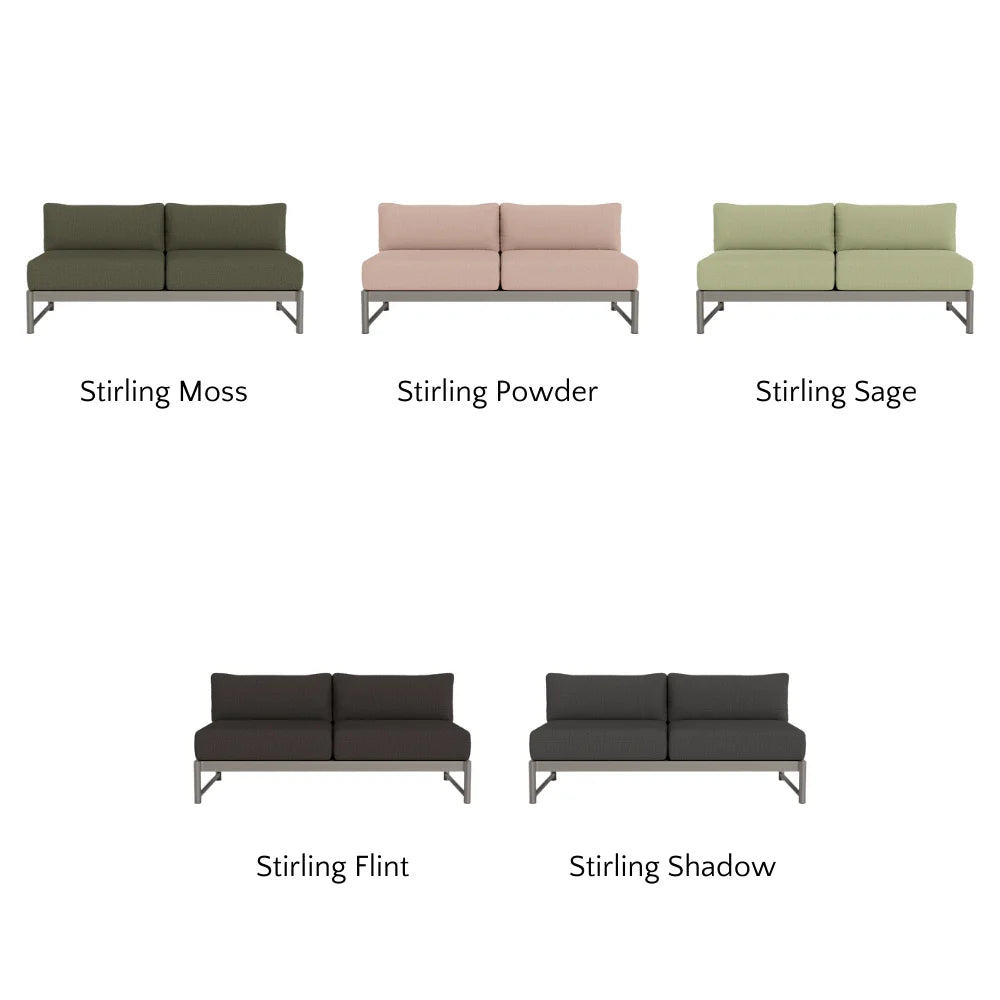 Breeze XL Outdoor 2-Seat Armless Sofa - Waterproof Patio Furniture for Garden, Poolside & Balcony Relaxation