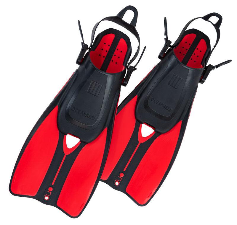 Ocean Reef DUO II Travel Fins - Lightweight Scuba Diving Fins for Travelers | Perfect for Snorkeling, Beach Vacations & Water Sports