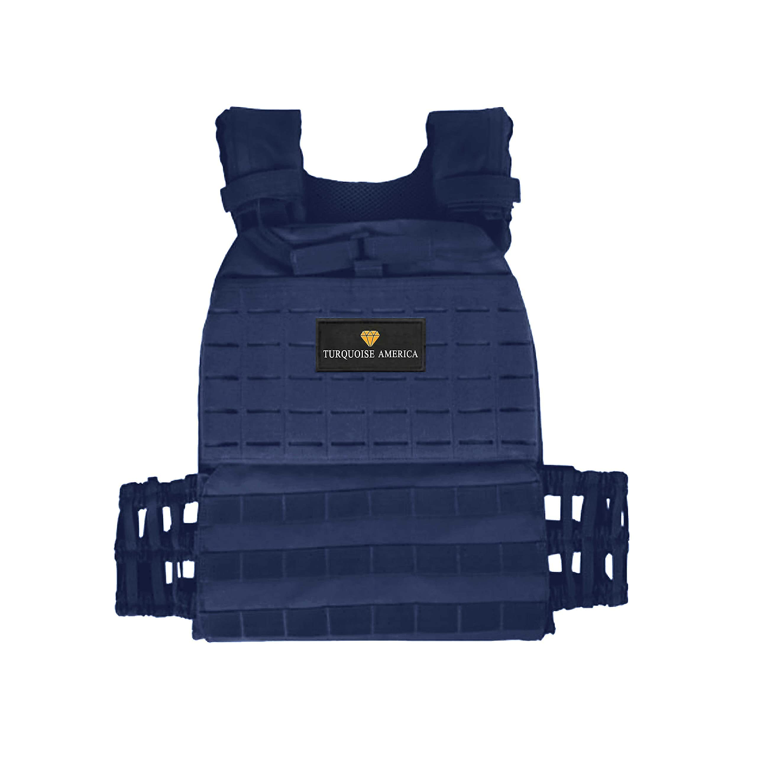 Turquoise Weighted Vest for Men & Women - Adjustable 5.75LB/8.75LB Plates Included - Strength Training Equipment for CrossFit, Running & WOD Workouts - Perfect for Home Gym & Outdoor Fitness
