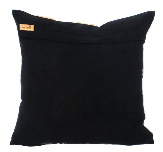 Gold and Brown Faux Leather Throw Pillow Cover - Decorative Cushion Cover for Sofa, Bed, Living Room & Home Decor