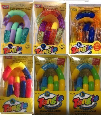 Set of 6 Tangle Jr. Original Fidget Toys - Stress Relief & Sensory Toys for Kids & Adults - Perfect for ADHD, Anxiety, Office & Classroom Focus