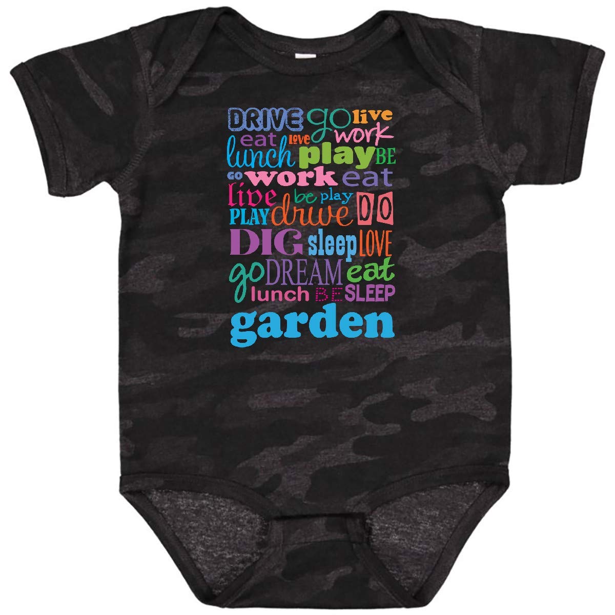 Inktastic Gardening Eat Sleep Garden Baby Bodysuit - Cute Organic Cotton Onesie for Infants & Toddlers - Perfect for Outdoor Play, Gardening Activities & Family Photos