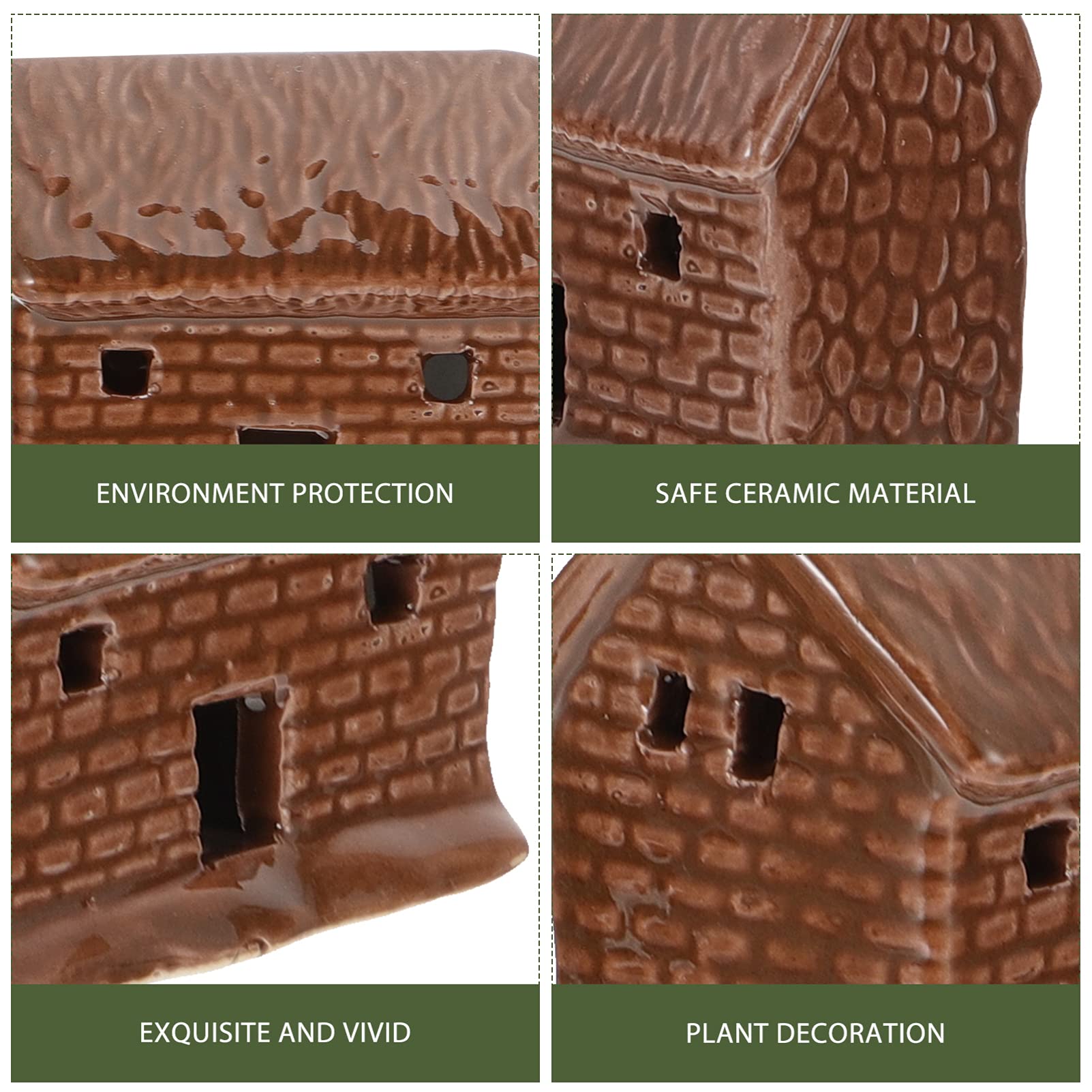 Cabilock Fairy Garden Buildings Set of 3 - Miniature Bonsai Ornaments for Zen Garden, Sand Table & Ceramic Plant Decor - Perfect for Indoor Fairy Gardens, Tabletop Displays & Home Decor