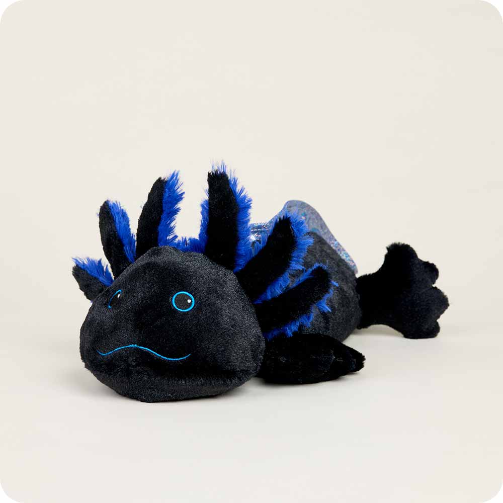 Black Axolotl Warmies - Adorable Plush Heating Pad for Kids & Adults | Perfect for Stress Relief, Anxiety Comfort & Cold Weather Warmth | Microwaveable Heat Therapy Stuffed Animal for Home, Office & Travel Use