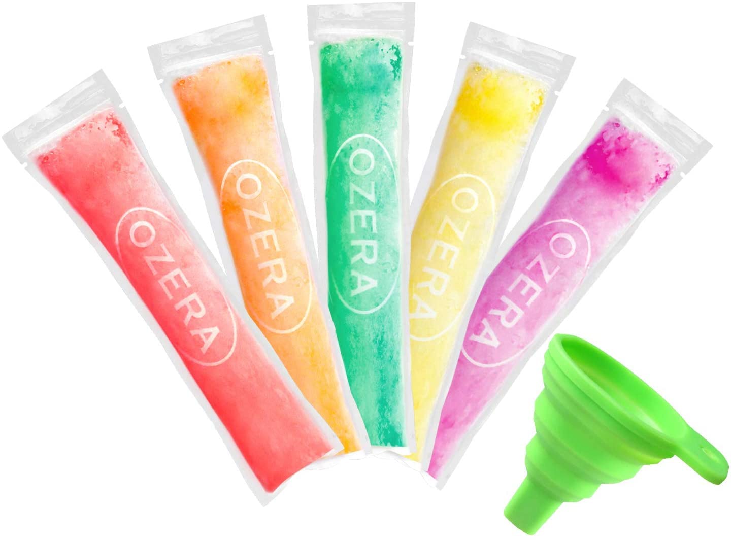 150 Pack Reusable Popsicle Bags with Silicone Funnel - DIY Ice Pop Molds for Kids & Adults - Freezer Safe Snack Bags for Healthy Yogurt Sticks, Juice & Smoothies - Perfect for Summer Treats, School Lunches & Party Favors