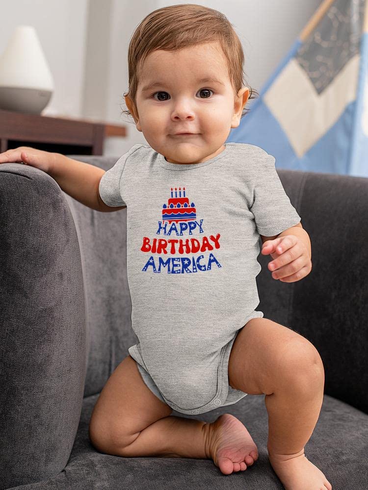 Smartprints 4th of July Patriotic Baby Bodysuit - Cute American Flag Outfit for Infants & Toddlers - Perfect for Independence Day Celebrations & Photo Shoots