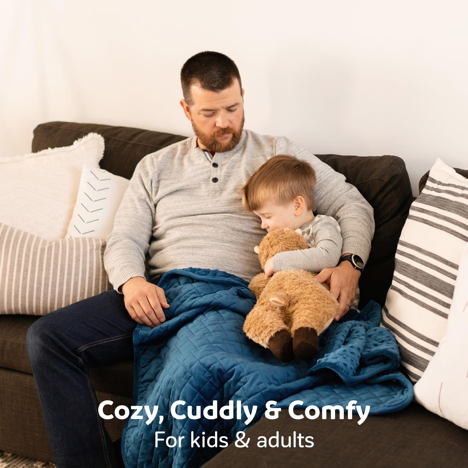 Fun & Functional 5lb Weighted Blanket for Kids Over 50lbs - Soft Minky Sensory Blanket for Anxiety Relief, Autism & ADHD - Perfect for Home, School, Therapy & Travel Comfort