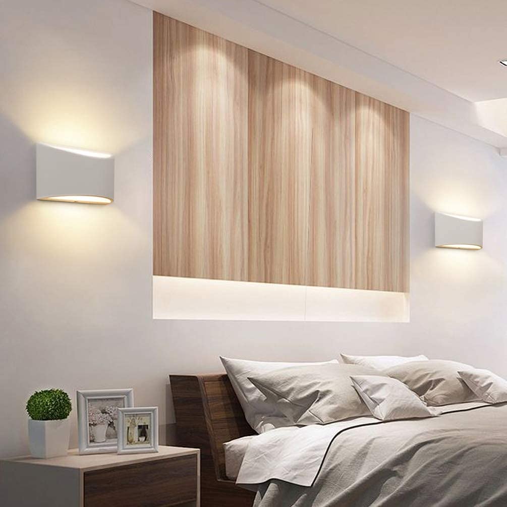 Aipsun Modern Aluminum LED Wall Sconce - Indoor Wall Lighting Fixture for Living Room, Bedroom, Hallway & Office Decor