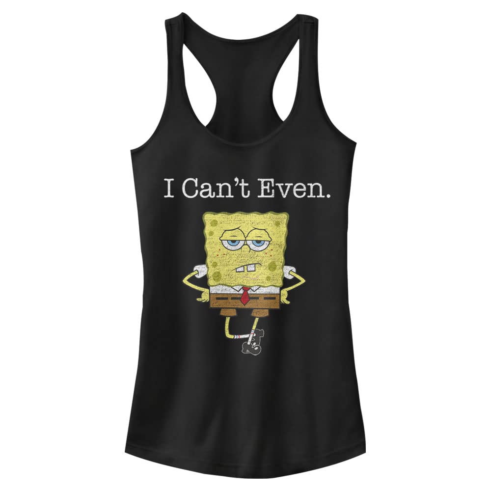 SpongeBob SquarePants Women's Racerback Tank Top - Nickelodeon Cartoon Graphic Tee for Casual Wear, Beach Outfits & Summer Fashion