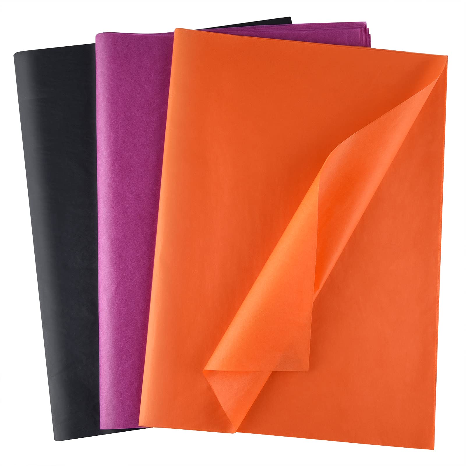 60 Sheets Halloween Tissue Paper Bulk - Gift Wrapping, Packaging, Floral, Birthday, Christmas & DIY Crafts - Perfect for Party Decorations, Pompoms & Confetti Making