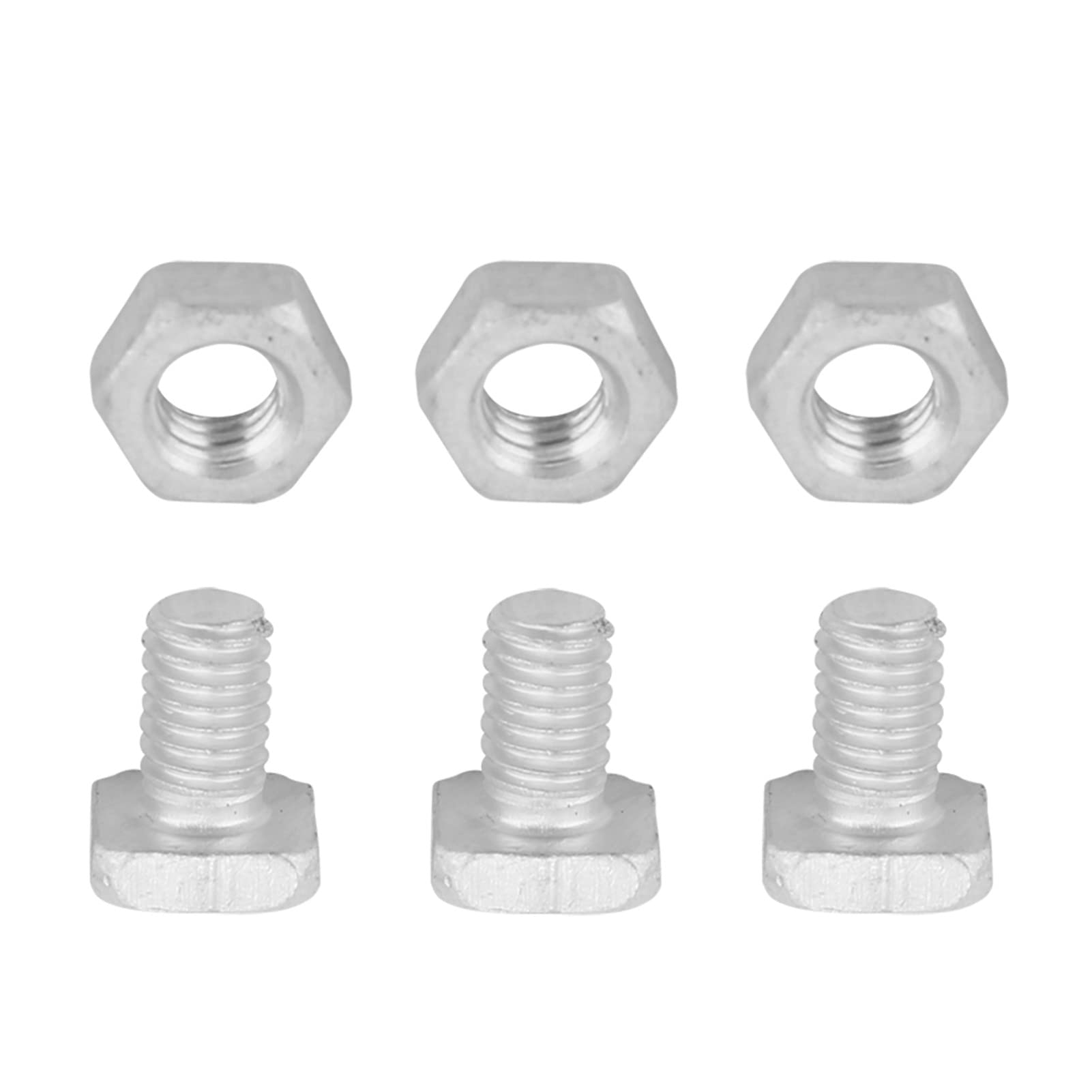 Pissente M6 Aluminum Greenhouse Nuts and Bolts Kit - 50 Sets Hardware Replacement Parts for Greenhouse Building, Repair & Maintenance - Perfect for DIY Garden Projects, Greenhouse Frame Assembly & Structural Reinforcement