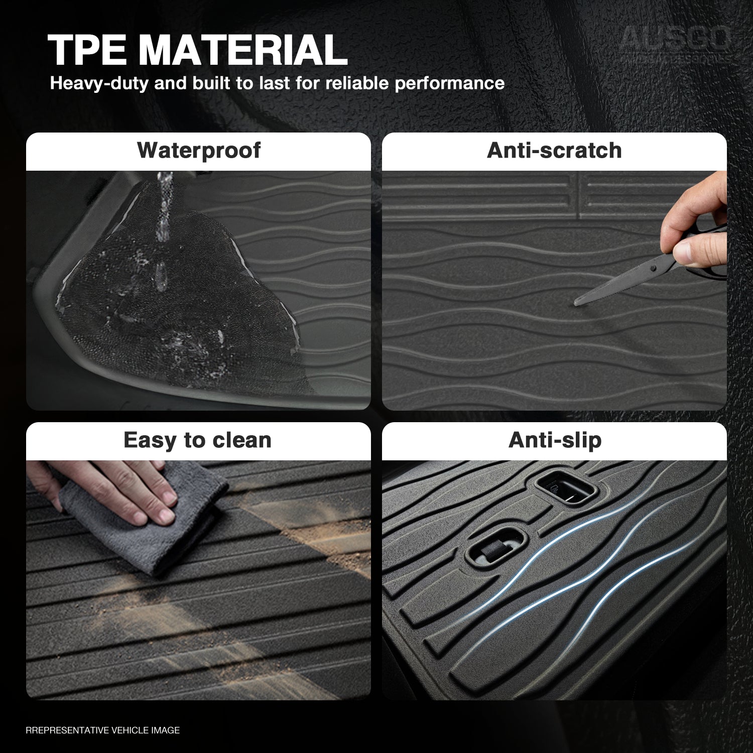 Nissan Patrol Y62 Boot Liner (2012-Present) - Waterproof Cargo Trunk Mat for SUV - Perfect for Road Trips & Outdoor Adventures