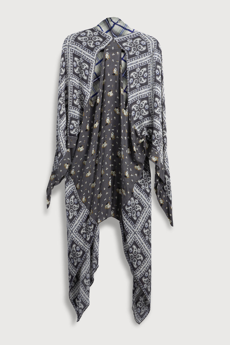 Floral Paisley Patchwork Cut Out Kimono Cardigan - Boho Chic Lace Trim Cover Up for Women - Perfect for Beach, Festival, and Summer Outfits