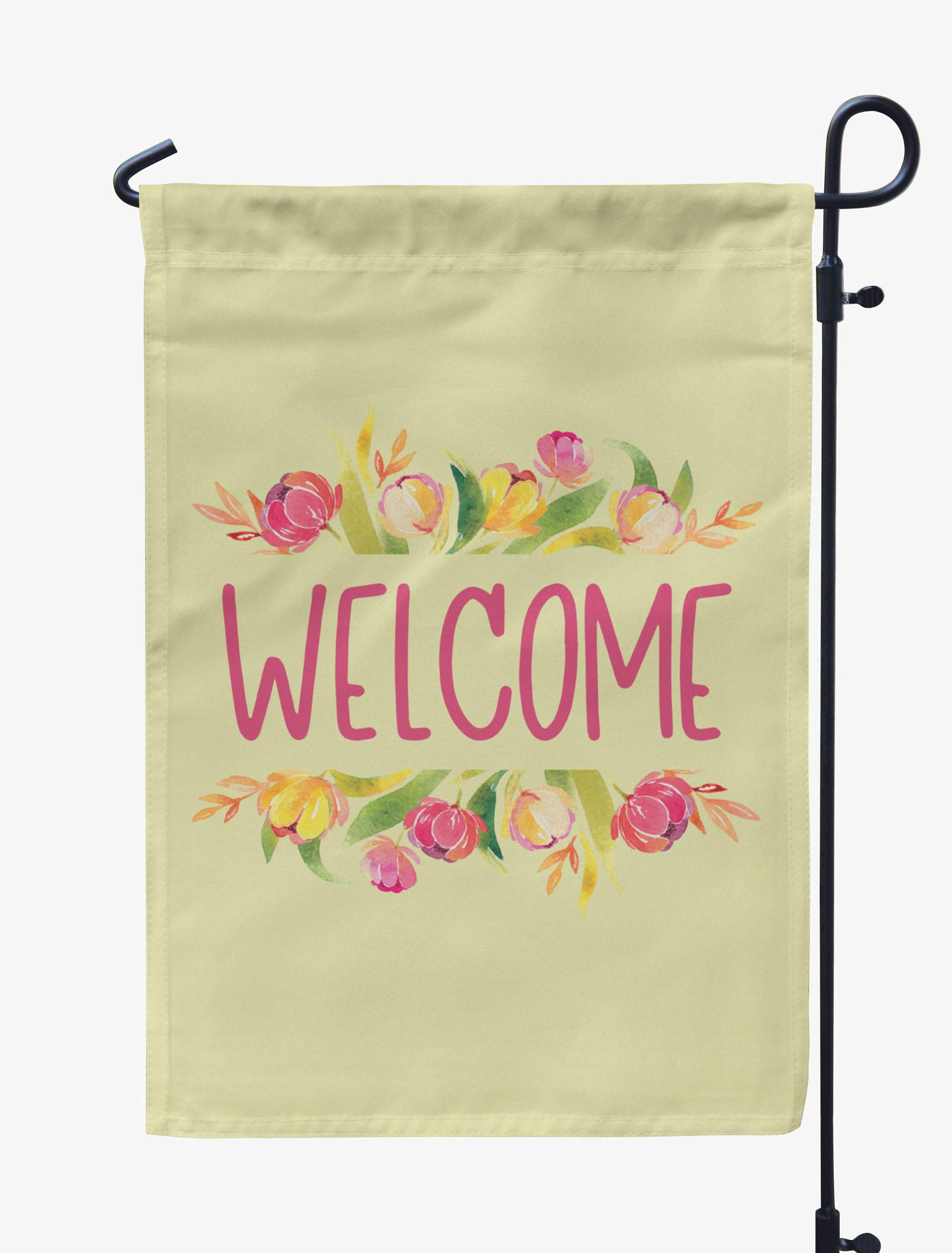 Double Sided Welcome Garden Flag - Tan Summer Camping Decor for Outdoor Enthusiasts | Perfect for Camping Trips, Backyard BBQs & Patio Decorations
