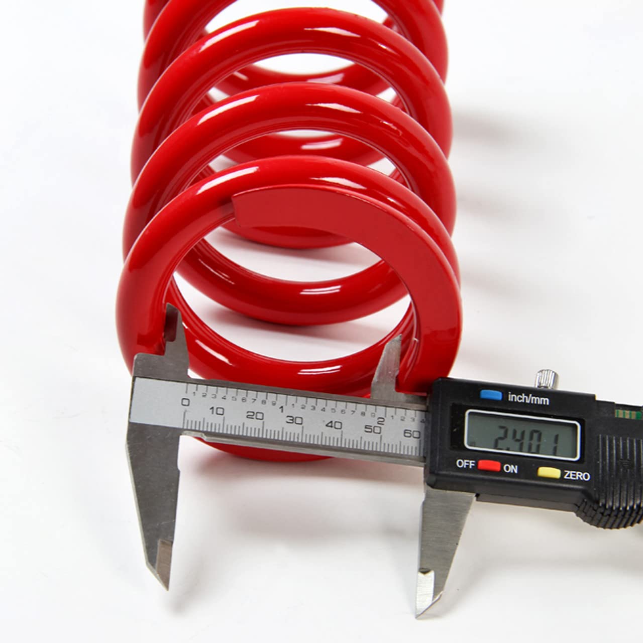 Spec-D Tuning CO-CV88-V2-TOM Red Coil Over Spring Kit with Scale - Performance Suspension Upgrade for Honda Civic, Acura Integra - Perfect for Street Racing & Track Use