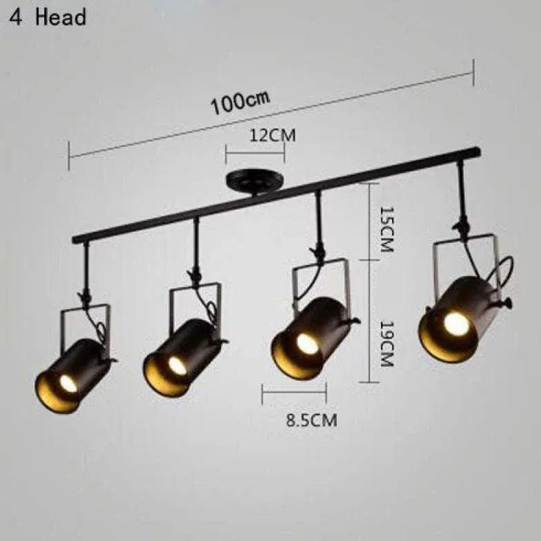 3-Light Black Metal Ceiling Fixture - Modern Industrial Pendant Lighting for Dining Room, Kitchen Island & Bedroom