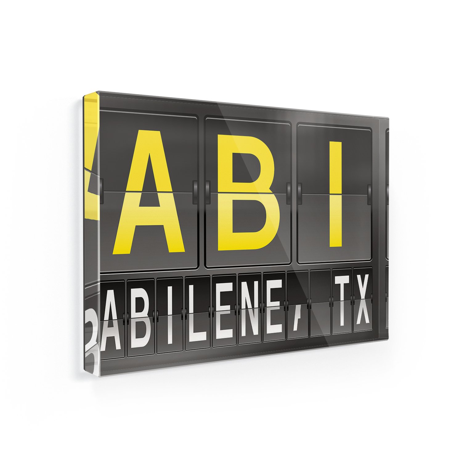 ABI Airport Code Fridge Magnet for Abilene, Texas - Neon Blonde | Unique Souvenir Gift for Travel Lovers & Aviation Enthusiasts
