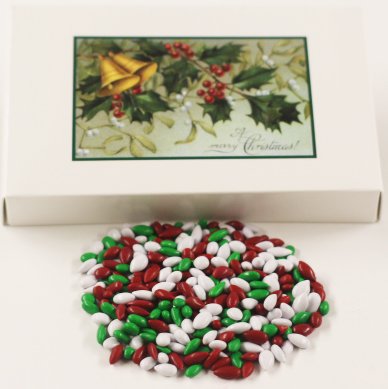 Scott's Cakes Christmas Mix Chocolate Covered Sunflower Seeds - 8 oz. Mistletoe Gift Box - Perfect for Holiday Parties, Stocking Stuffers & Festive Snacking