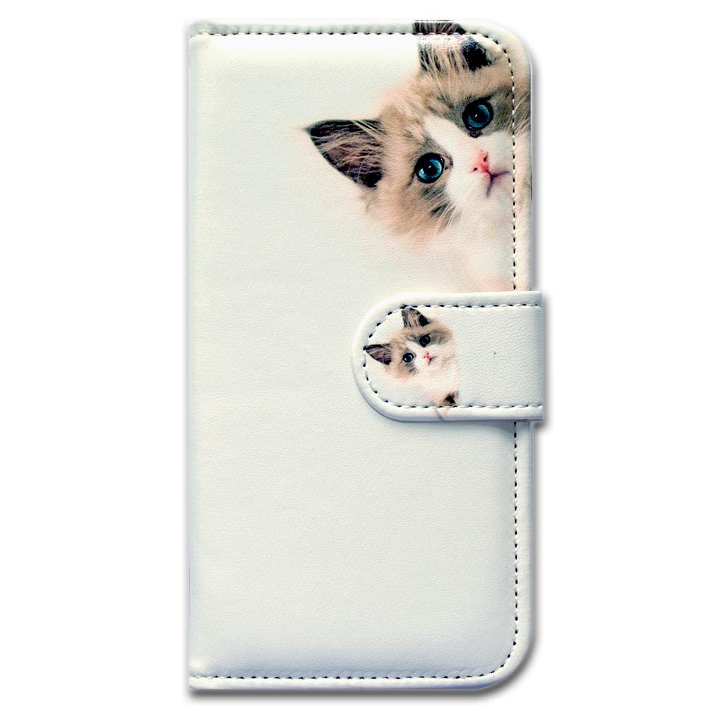 Cute Brown Cat Leather Flip Wallet Case with Card Slot & Kickstand for iPhone 13 Pro Max - Stylish Protective Cover for Everyday Use, Travel & Work