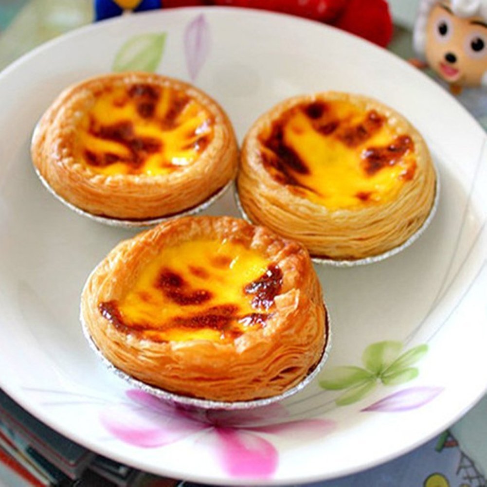 250 Pcs Disposable Silver Baking Cups - Round Egg Tart Tins, Cake Molds, Pie Pans for Baking, Pastry & Desserts - Perfect for Cupcakes, Tarts, Quiches & Party Treats