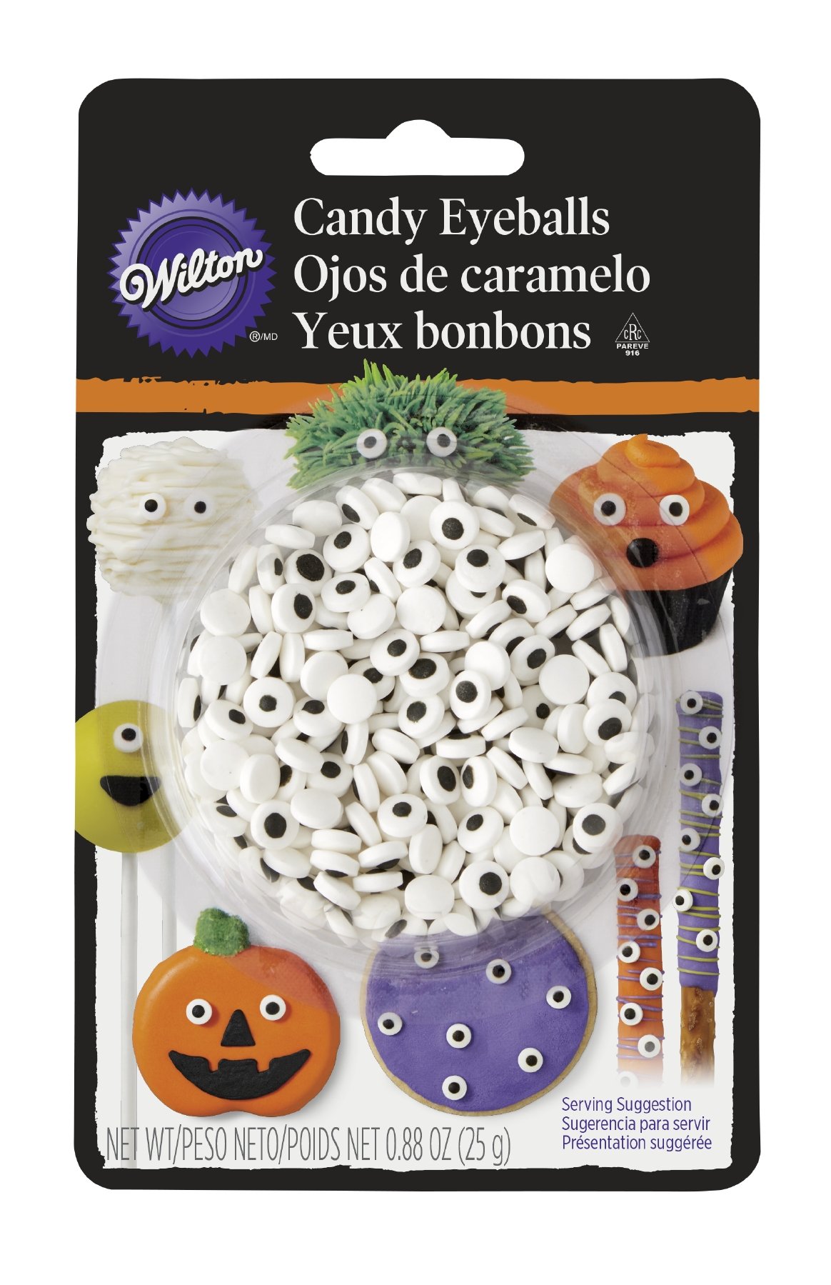 Wilton Mini Candy Eyeballs - Halloween Decorations & Cake Toppers (1.5 oz) - Perfect for Spooky Treats, Cupcake Decor, and Party Favors