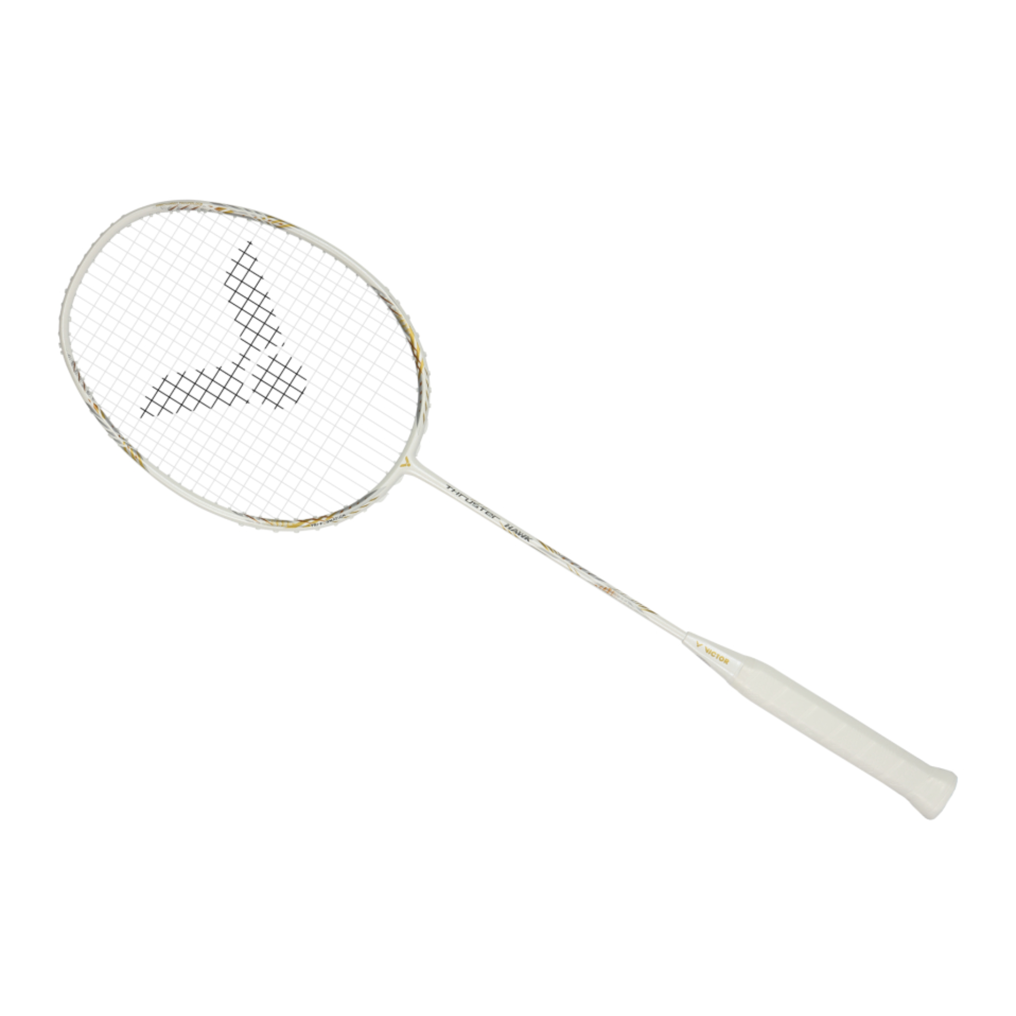 Thruster K Hawk Unstrung Badminton Racket - Pearly White | Lightweight Carbon Fiber Badminton Racquet for Professional & Recreational Players | Perfect for Tournaments & Backyard Games