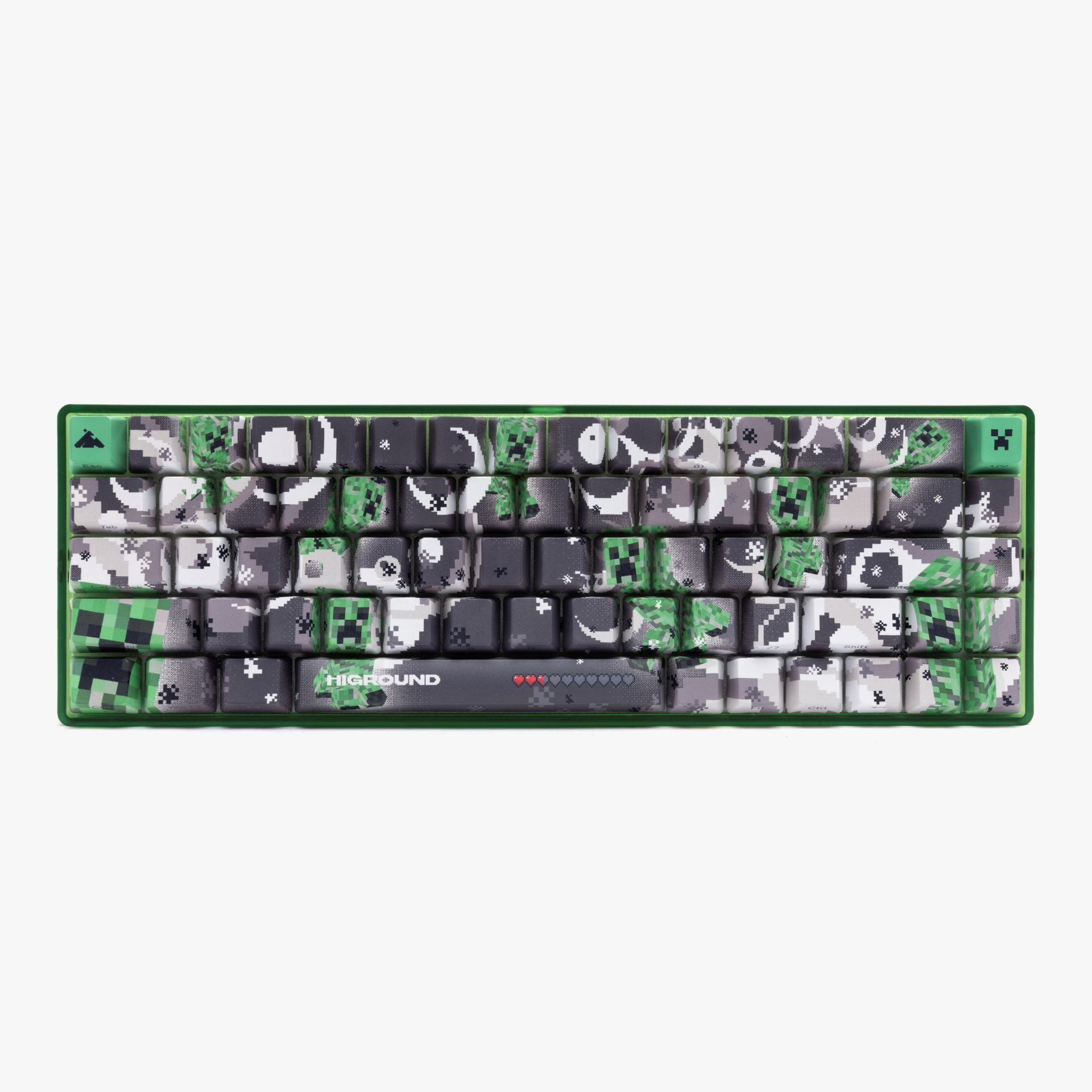 HG x Minecraft Basecamp 65HE Mechanical Gaming Keyboard - Creeper Themed RGB Backlit - Perfect for Gaming & Typing