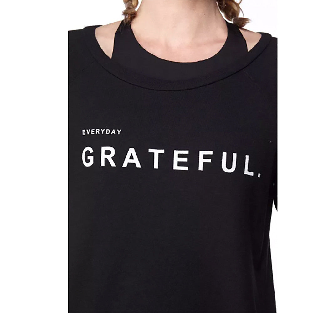 hYOUman Jordie Everyday Grateful French Terry Pullover Hoodie - Cozy Oversized Sweatshirt for Women | Perfect for Casual Wear, Lounge & Fall Outfits