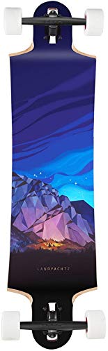 Landyachtz Switchblade Chief Night Complete Longboard 2020 - Premium Cruiser Board for Adults & Teens - Perfect for Commuting, Downhill Riding & Street Surfing