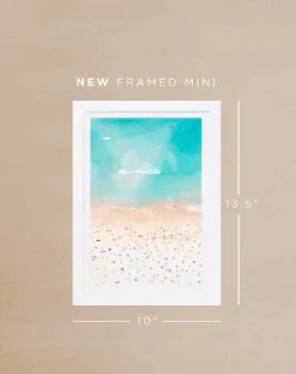Bondi Beach Landscape Vertical Mini Framed Print by Gray Malin - Perfect Wall Art for Home, Office & Beach House Decor