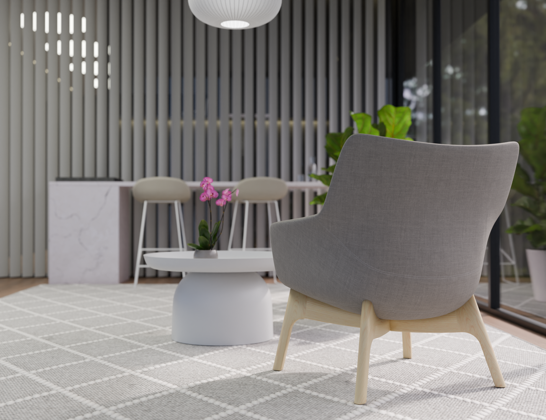 Flow Armchair - Modern Ergonomic Lounge Chair for Living Room, Office & Relaxation | Comfortable & Stylish Home Decor