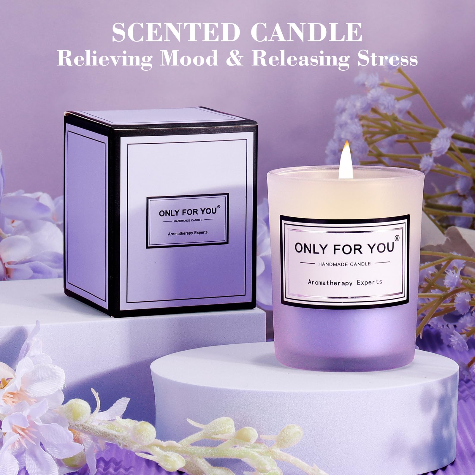 Relaxing Spa Gift Basket Set for Women - Perfect Birthday Gifts for Her, Mom, Grandma, Daughter, Sister, Wife & Girlfriend | Unique Bath Set with Essential Oils, Bath Bombs & Luxurious Accessories in Elegant Purple | Ideal for Self-Care, Mother's Day, Anniversary & Stress Relief