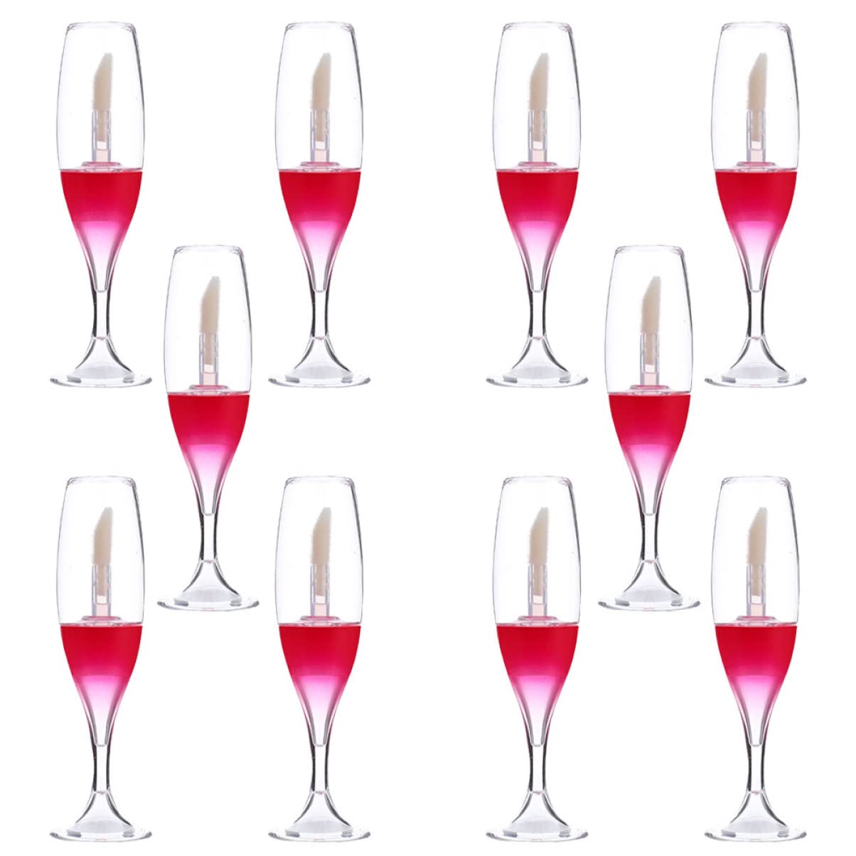 LALAFINA 75PCS Empty Lip Gloss Tubes - Red Wine Cup Design for DIY Lip Gloss, Lip Balm, Lip Glaze - Perfect for Makeup Artists, Beauty Salons & DIY Cosmetics